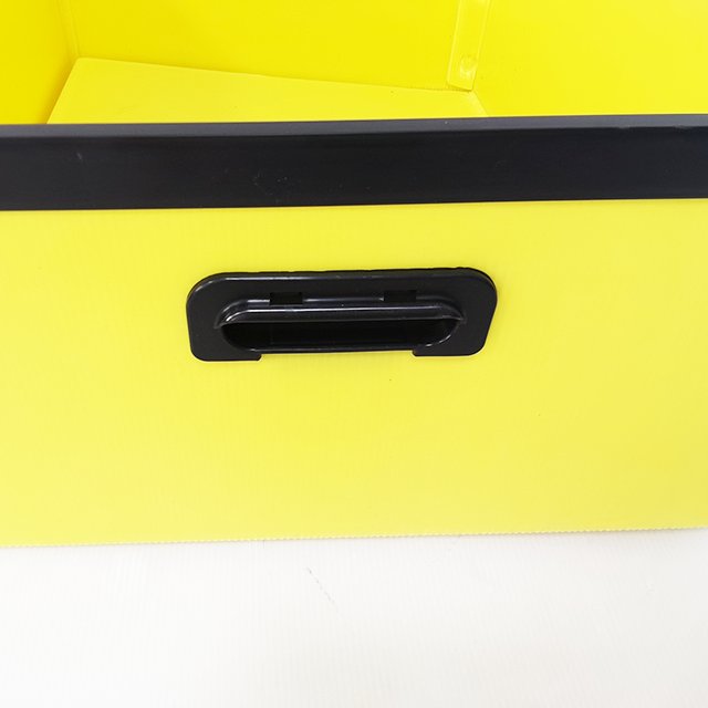 Customized Wholesale Folding PP Polypropylene Yellow Corrugated Plastic Mail Tote With Frame and Dust Cover