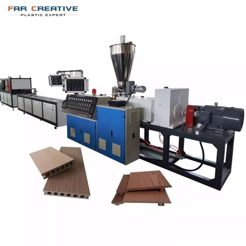 PE PP WPC Flooring Board Wood Outdoor Waterproof Plastic Composite Decking Tile Making Manufacturing Machine