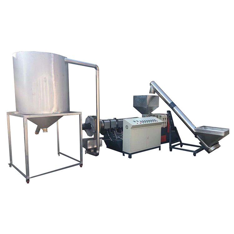 pp lldpe hdpe nylon 66 sole waste plastic raw material granulator full automatic melting machine to granule for recycle in kuwai