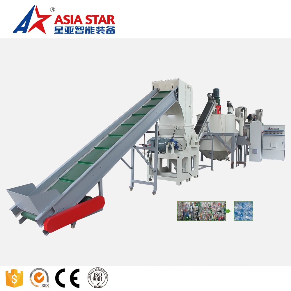 Automatic Waste PP PE Film PP Woven Bag Pet Bottle Plastic Recycling Washing Machine