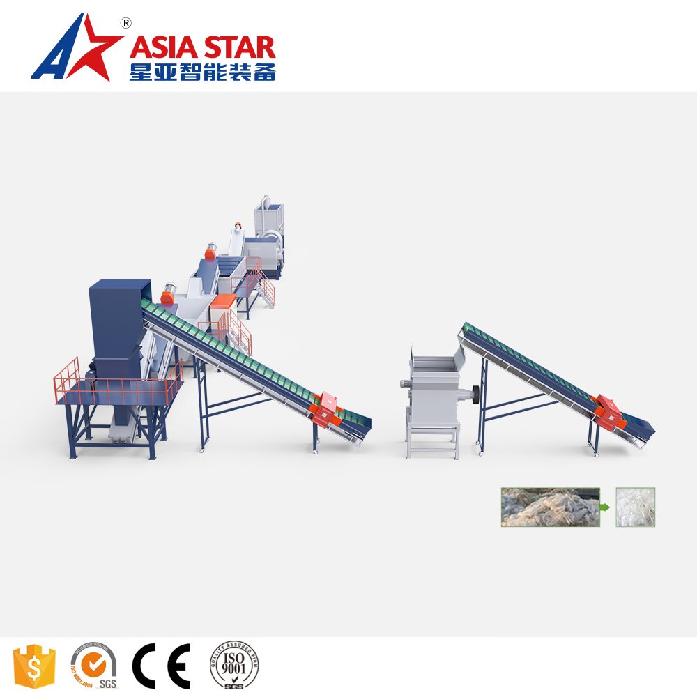 Automatic Waste PP PE Film PP Woven Bag Pet Bottle Plastic Recycling Washing Machine