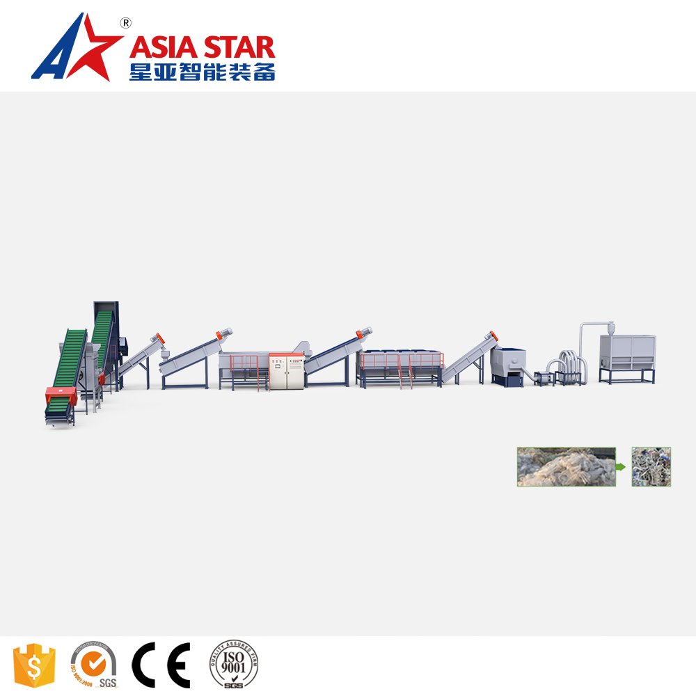 Automatic Waste PP PE Film PP Woven Bag Pet Bottle Plastic Recycling Washing Machine