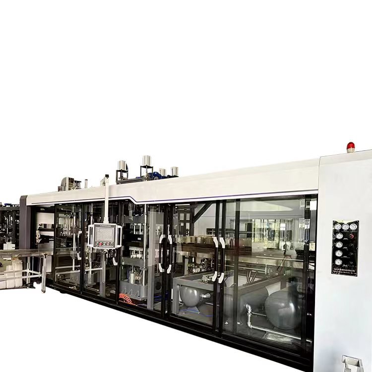 Sulide Full automatic 3 Stations Or Multi Stations Forming Cutting Punching Stacking Plastic Thermoforming Machine for tray/lid/box