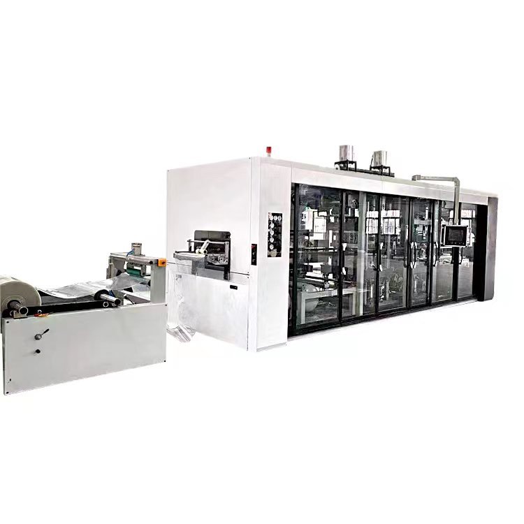 Sulide Full automatic 3 Stations Or Multi Stations Forming Cutting Punching Stacking Plastic Thermoforming Machine for tray/lid/box