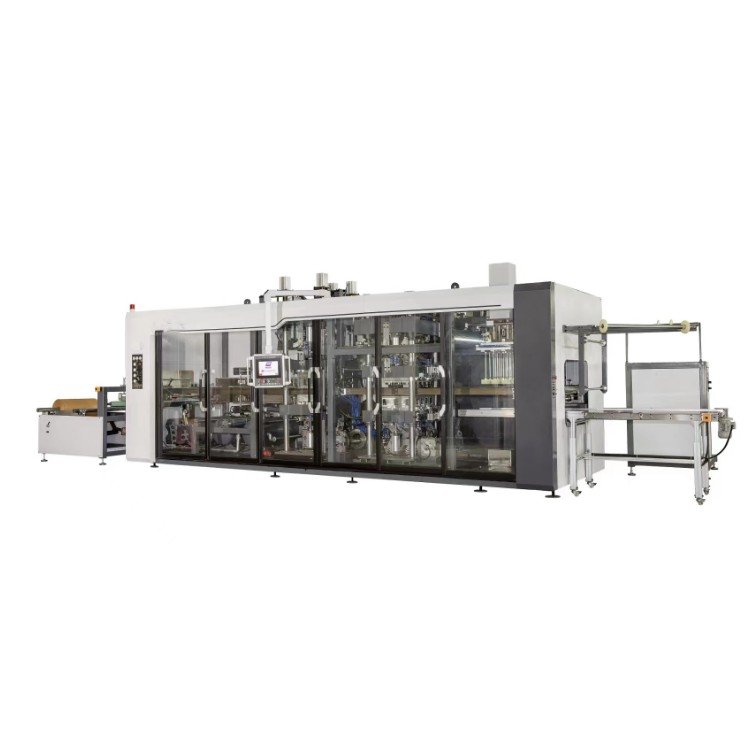 Sulide Full automatic 3 Stations Or Multi Stations Forming Cutting Punching Stacking Plastic Thermoforming Machine for tray/lid/box