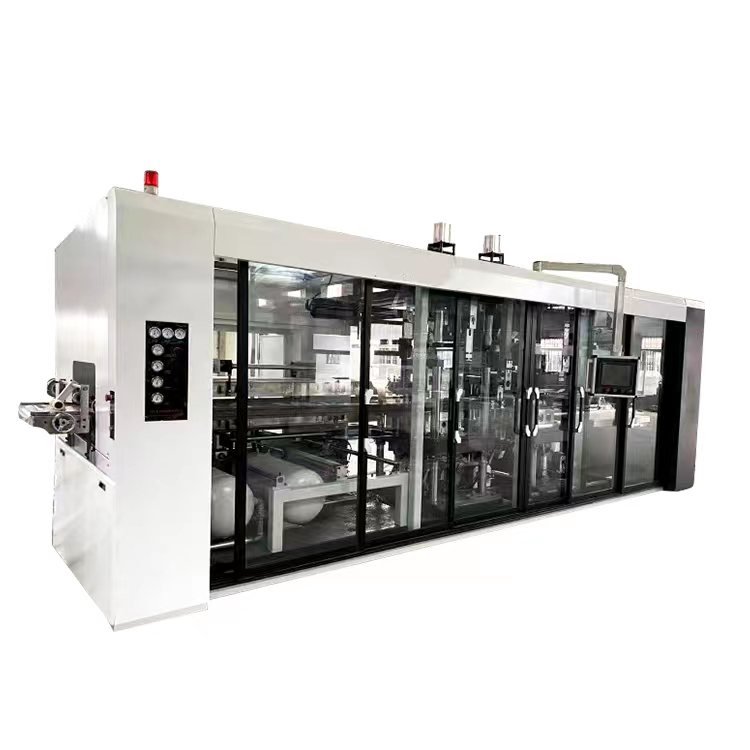 Sulide Full automatic 3 Stations Or Multi Stations Forming Cutting Punching Stacking Plastic Thermoforming Machine for tray/lid/box