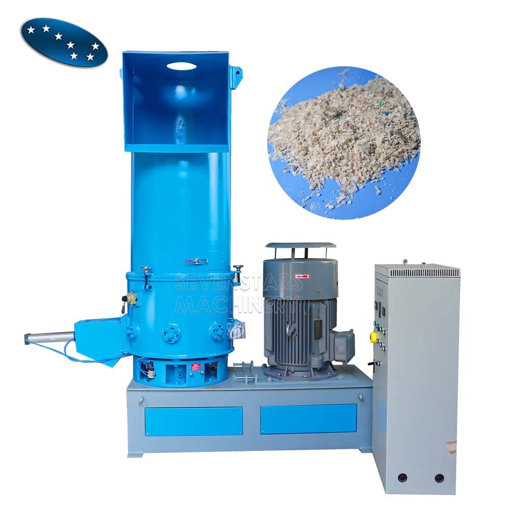 200L PP PE Plastic Film Pelletizer film agglomeration for PET fiber agglomerator plastic densifier