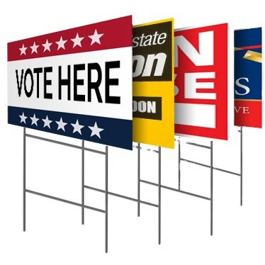 UV Protection Outdoor PP Polypropylene Die Cut Printing Signboard with H stakes