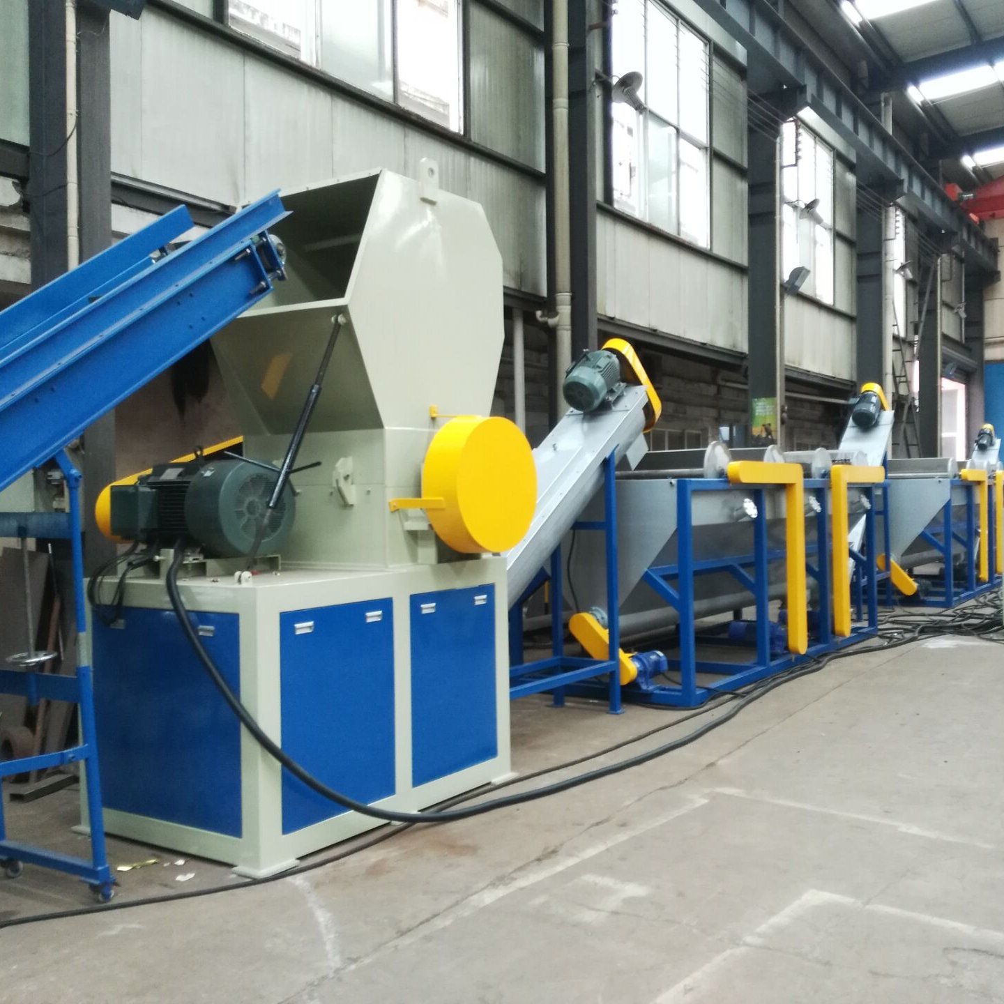 500-700KG/H Capacity Plastic Recycling Machine/PP PE Film Bag Washing Recycling Line