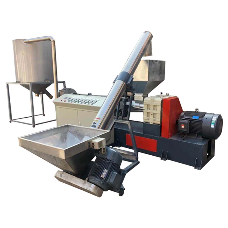 pvc air wind cooled hot-cutting pellet granulating plastic granules making pelletizer machine line