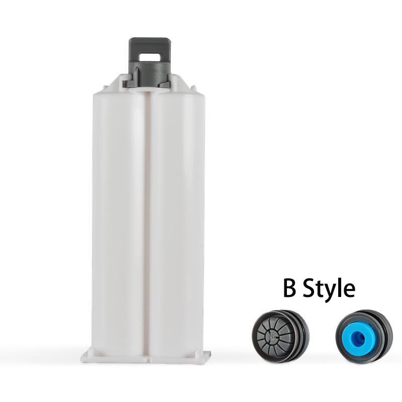 50ml 2k 1:1 B style ab glue dispensing syringe cartridge dual barrel tube PP HTT-50TC1-1B