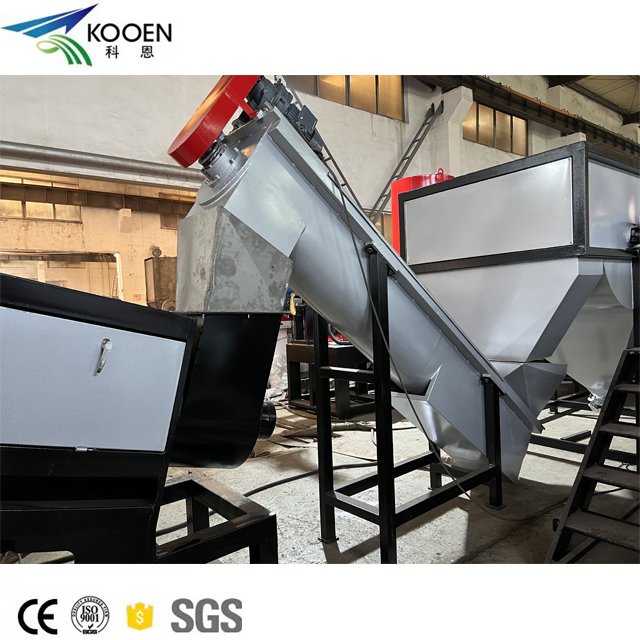 Kooen PE PP waste rigid plastic recycling machine film scrap washing line