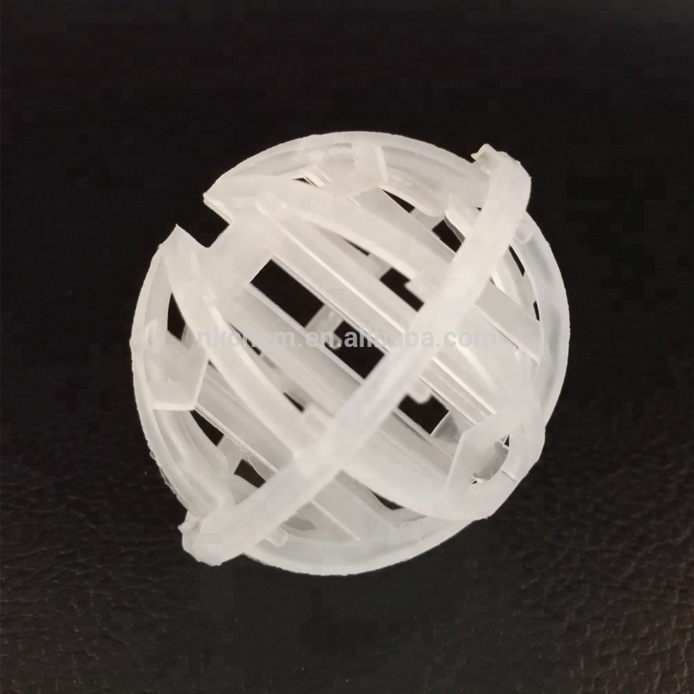 Tri-pack Ball PP Plastic 25mm, 32mm, 50mm, 90mm White Mould for Liquid Extraction 50, 95mm ISO9001:2008 1 Cubic Metre TP-0002