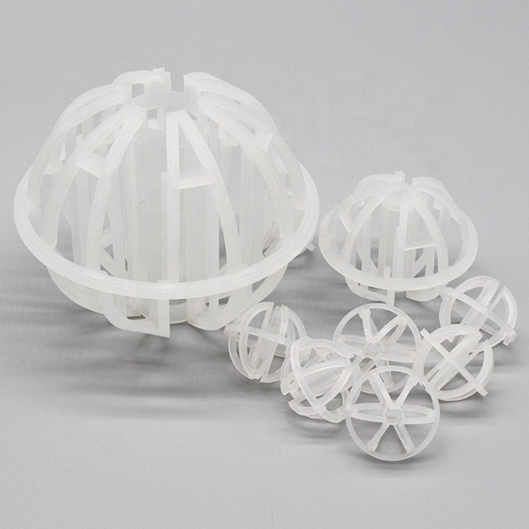 Tri-pack Ball PP Plastic 25mm, 32mm, 50mm, 90mm White Mould for Liquid Extraction 50, 95mm ISO9001:2008 1 Cubic Metre TP-0002