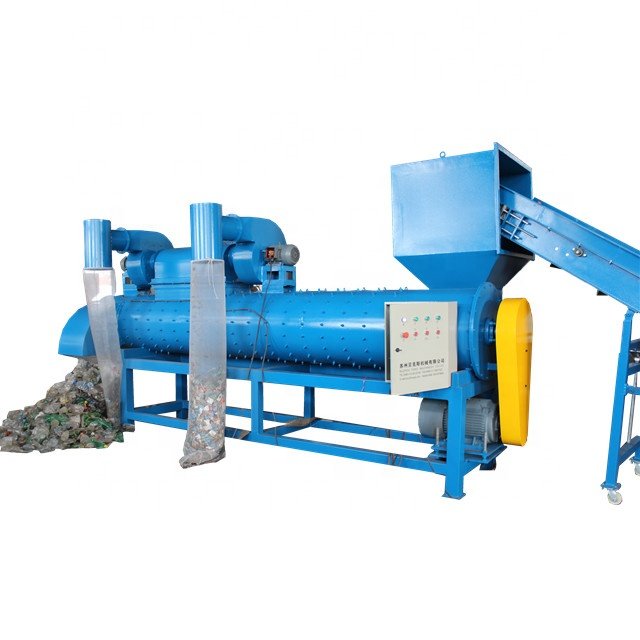 200-3000KG/h waste pet pp pe plastic bottle label remover label removing machine for plastic recycling line machine