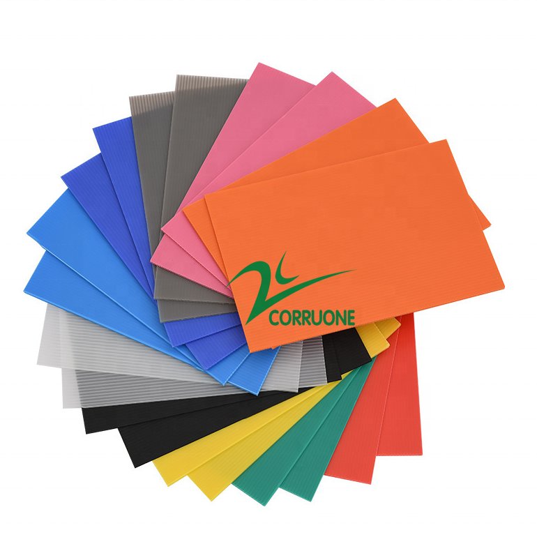 Custom Printing PVC PP Foam Hollow Plastic Card Corrugated Roll For Wall Photography Display Sign Board Stand