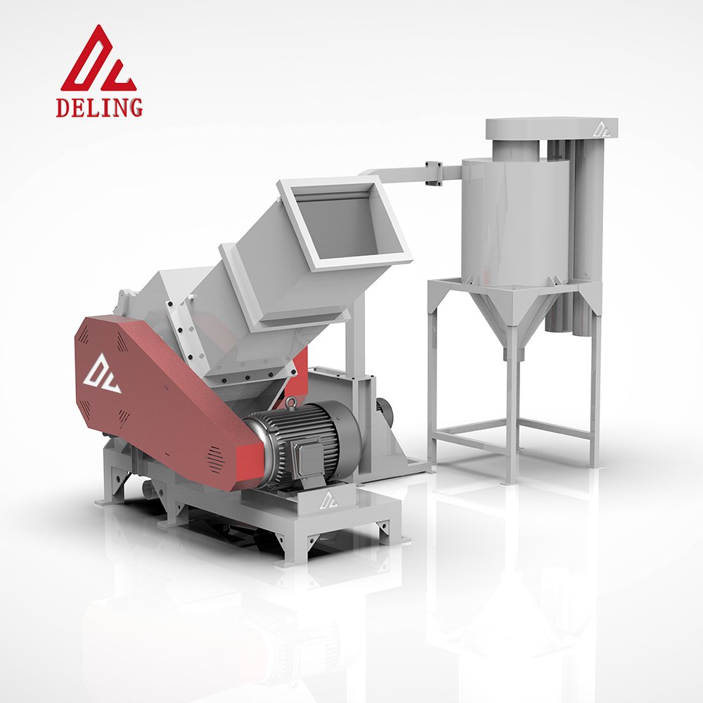 High-Efficiency PVC Pipe Crusher Automatic Plastic Shredder Construction Manufacturing Core Bearing PP/PE Bottle Crusher