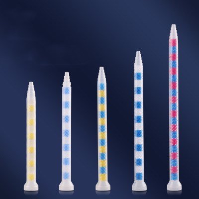 GSM9-20 Plastic disposable static mixer tube ABglue, adhesive, epoxy, polypropylene static mixing nozzle with X-shape element