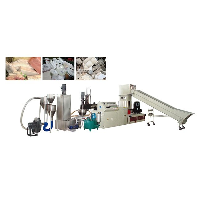 plastic recycle PE mould hot cut PP PVC granulate pelletizing making machinery