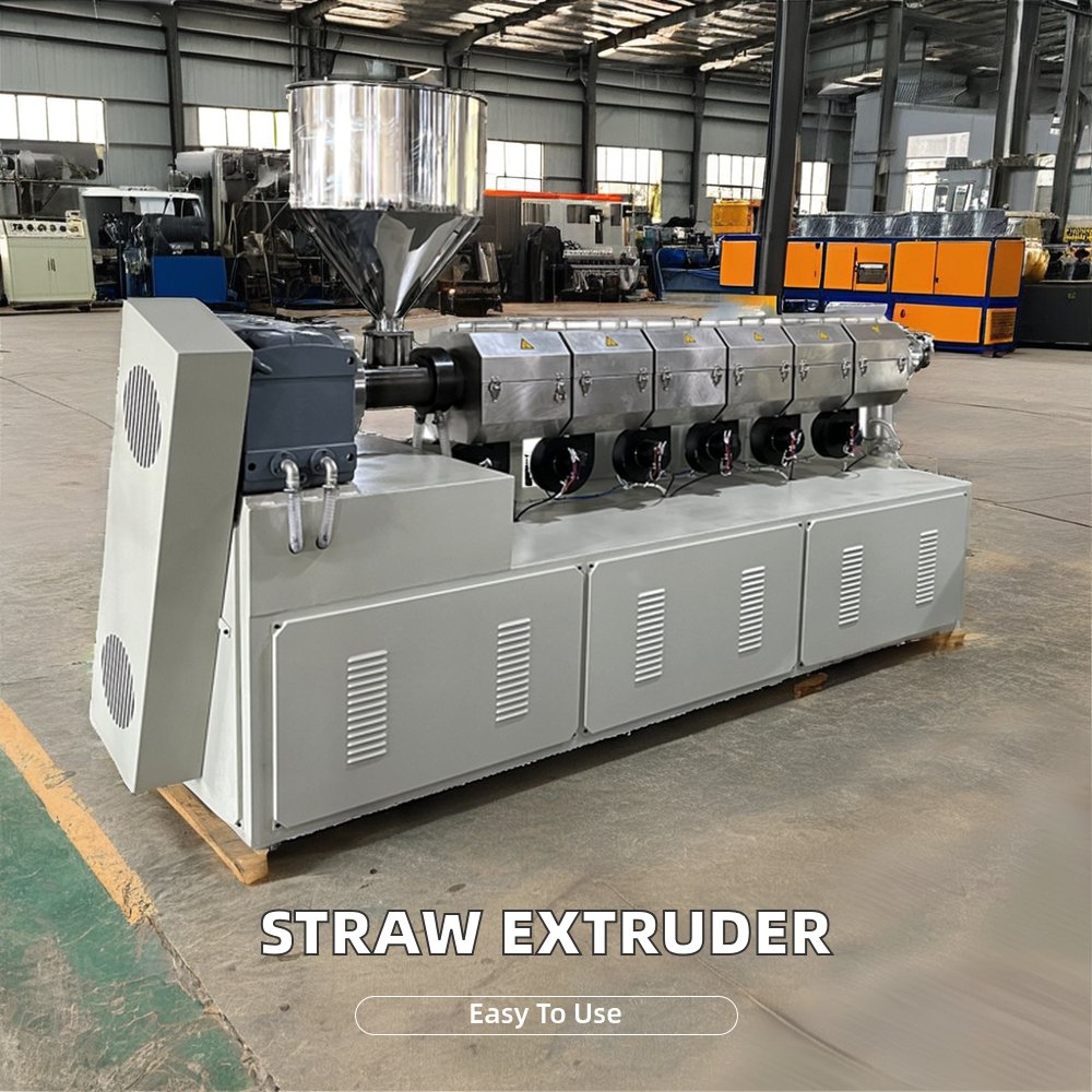 Factory Price New PLA PP Plastic Drinking Straw Making Machine Extruder with New Core Components Screw and Motor