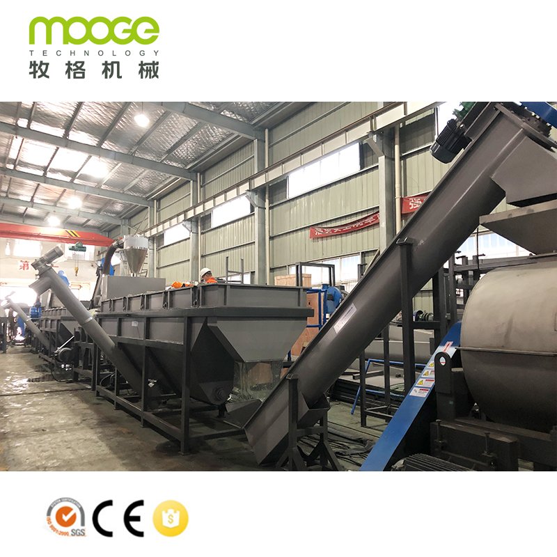 2000 KG PP PE Bottle Container High Speed Washing Machine / PE PP Waste Plastic Recycling Line