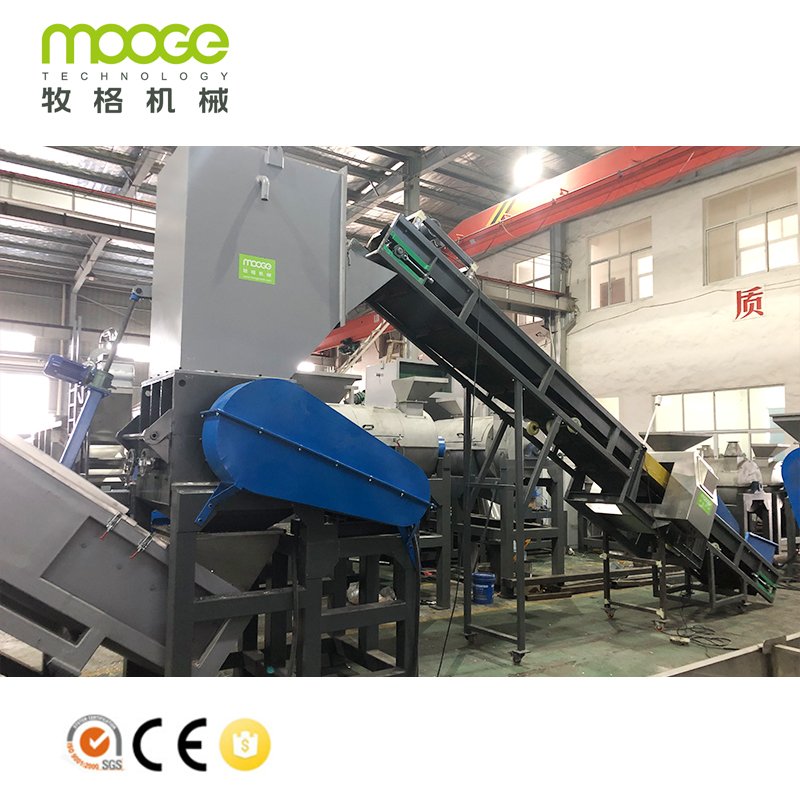 2000 KG PP PE Bottle Container High Speed Washing Machine / PE PP Waste Plastic Recycling Line