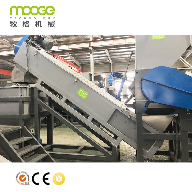 2000 KG PP PE Bottle Container High Speed Washing Machine / PE PP Waste Plastic Recycling Line