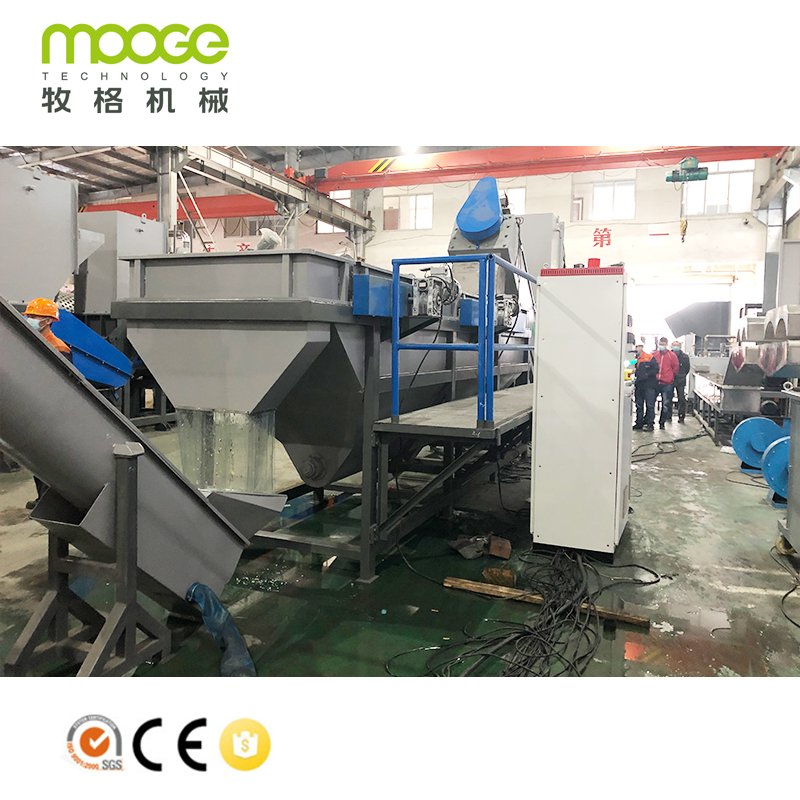 2000 KG PP PE Bottle Container High Speed Washing Machine / PE PP Waste Plastic Recycling Line