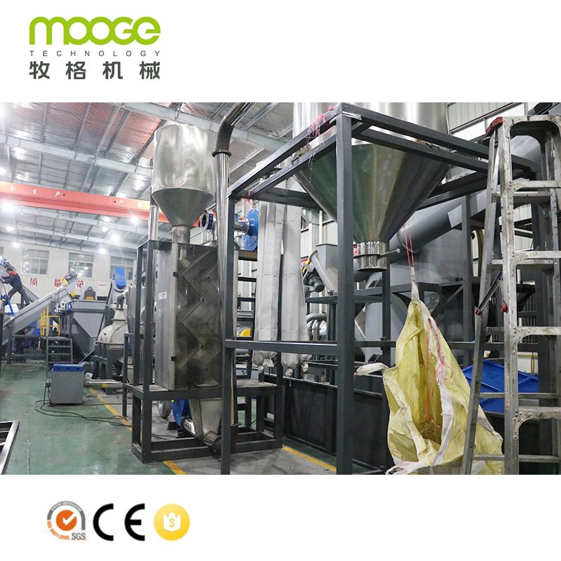 2000 KG PP PE Bottle Container High Speed Washing Machine / PE PP Waste Plastic Recycling Line