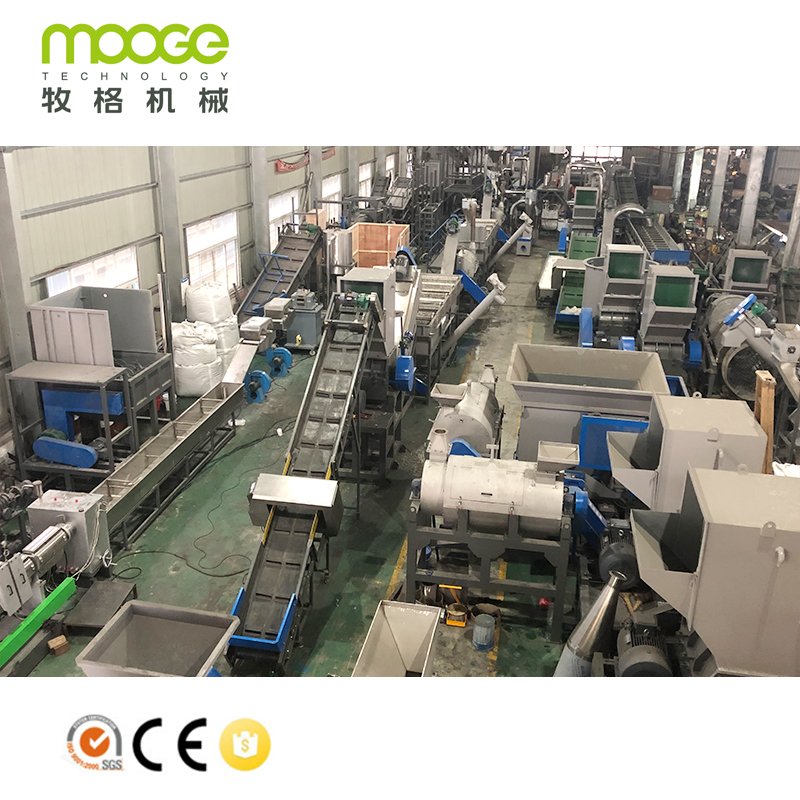 2000 KG PP PE Bottle Container High Speed Washing Machine / PE PP Waste Plastic Recycling Line