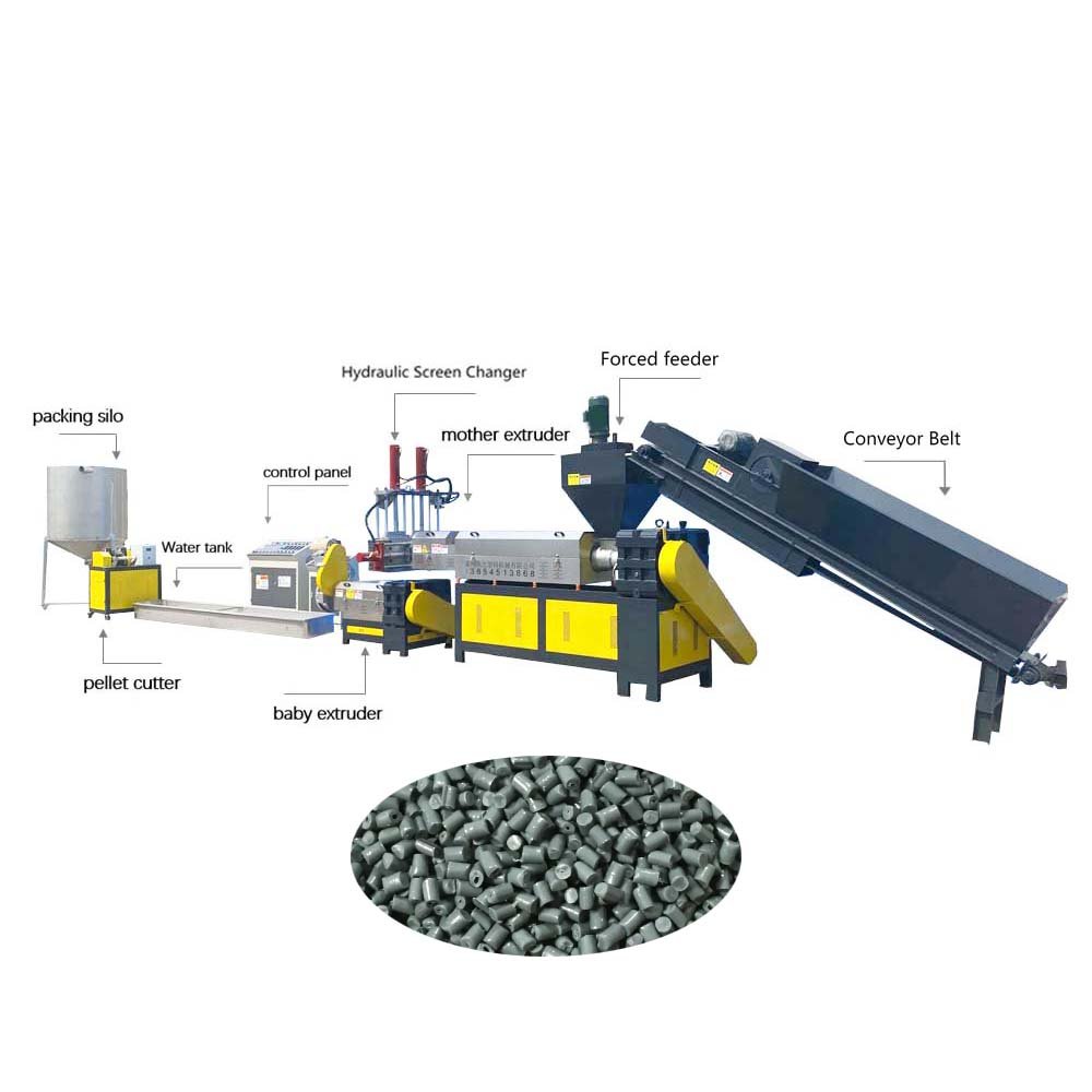 Automatic PP PE PET HDPE plastic recycling machine granulator plastic pellet recycling machine granulation plastic machine