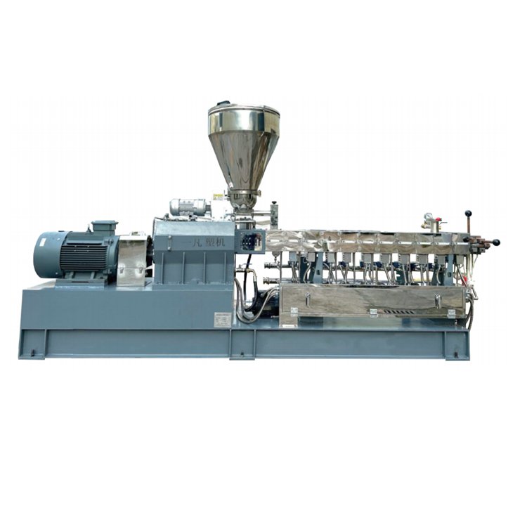 Twin Screw Plastic Pellets Granulating Extruder Machine For Recycled PET Bottle Flake Recycled PP PE null