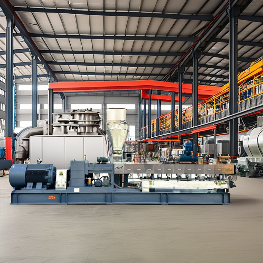 Twin Screw Plastic Pellets Granulating Extruder Machine For Recycled PET Bottle Flake Recycled PP PE null