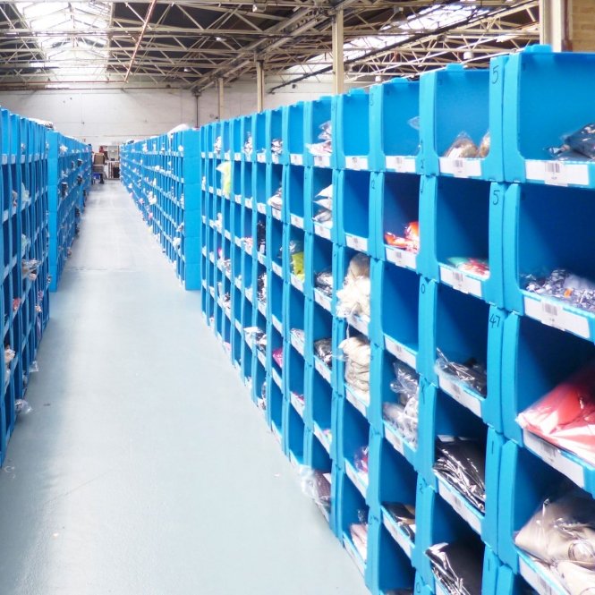 Warehouse Storage box Picking stackable Stacking Hanging PP Corrugated Plastic shelf Storage Bin Part Bin