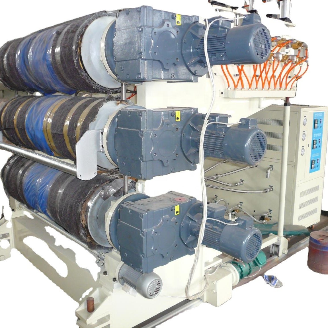 China made Extruder T-Lock HDPE Waterproof Drainage Geomembrane Concrete Liner Sheet Production Line Geomembrane Machine Plant