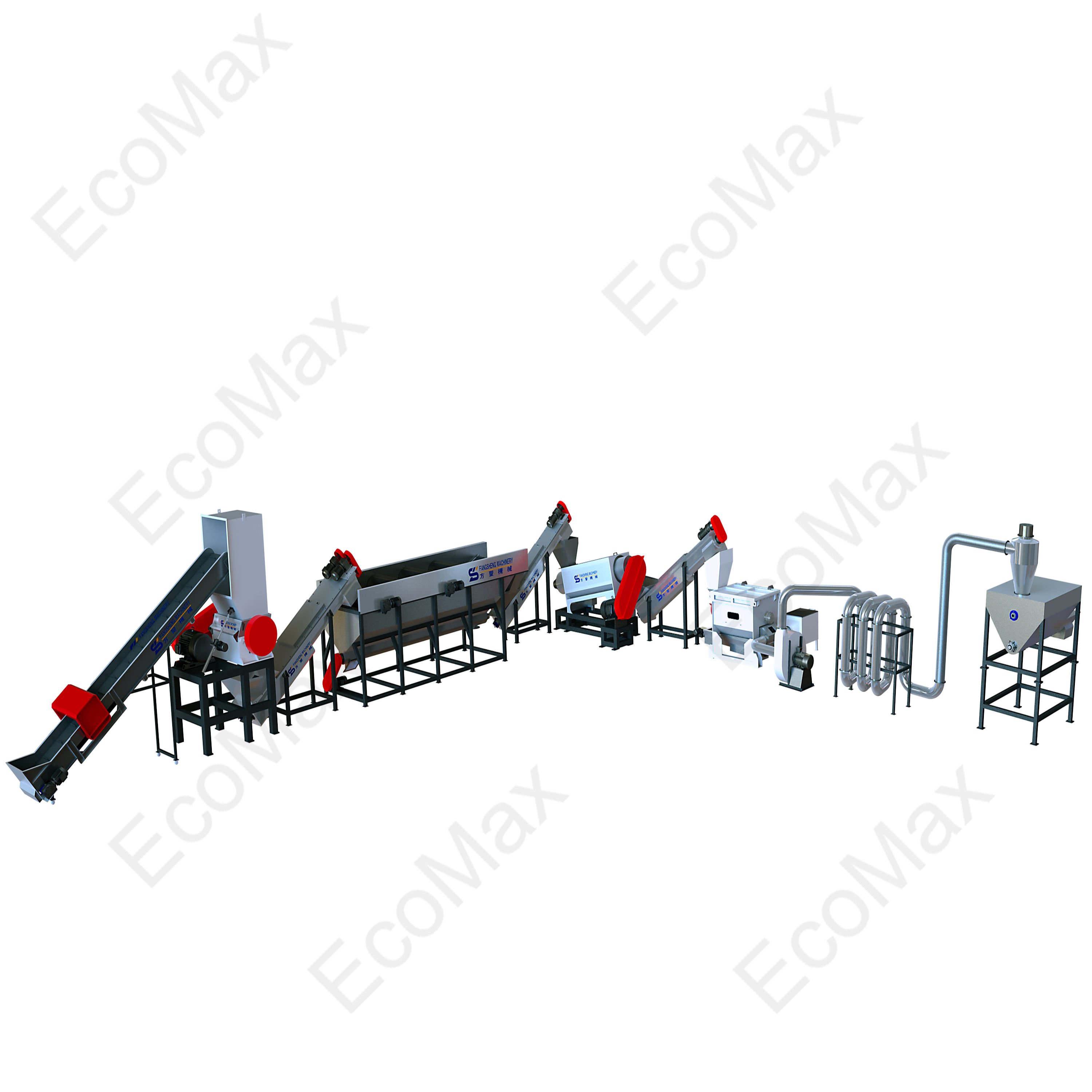 Automatic Plastic Film Washing Machine PP Woven Bags Crushed PE Film Recycling Line New Condition Waste Scrap Washing Equipment