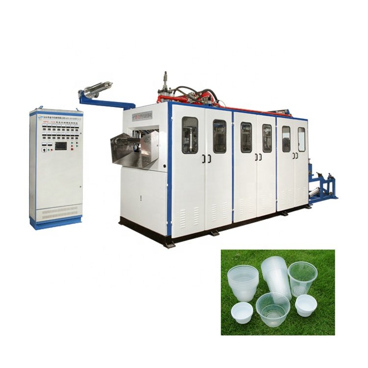 Customized thermoforming pp disposable plastic one time glass cup making forming machinery for manufacturing plastic cups
