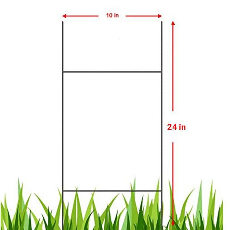 Factory Custom Wholesale Corrugated Uv Printed Plastics H Stake Blank Lawn Coroplast Yard Sign Custom Yard Sign