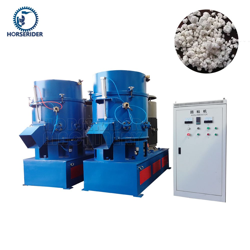 Plastic PE PP HDPE LDPE films and bags densifer machinery used agglomerator plastic densifier