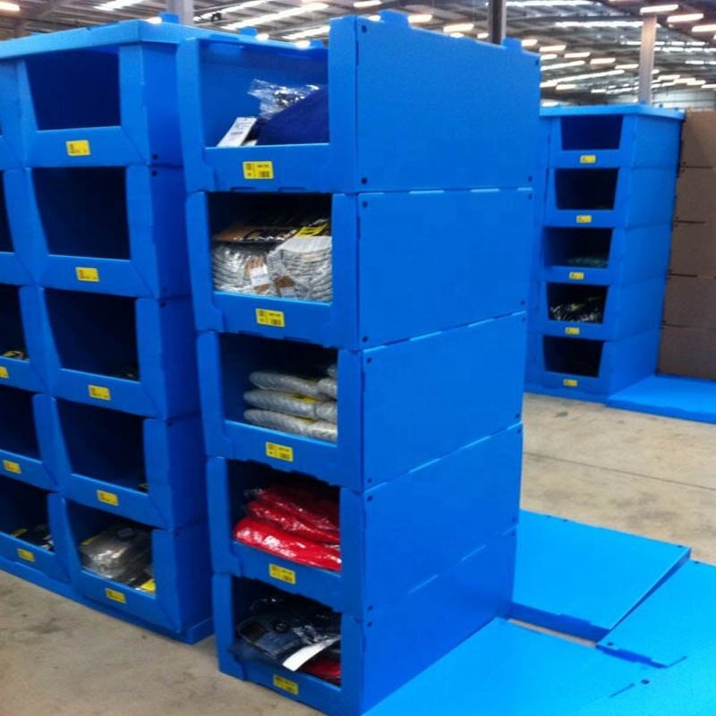 Factory Customized Light Weight Corflute Stackable Picking Bins/PP Hollow Fluted Box/Corrugated Plastic Box