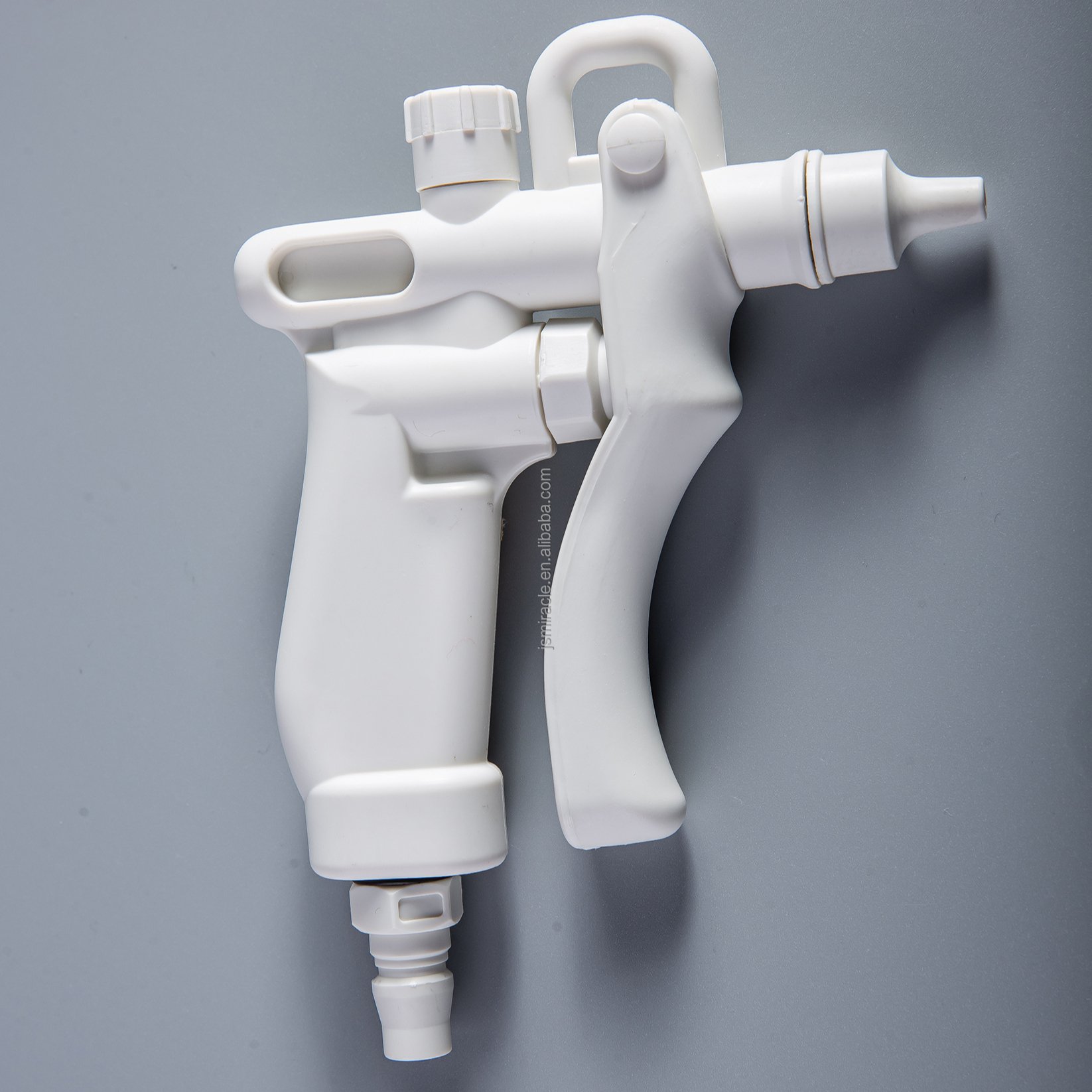 PP air Water Spray Gun for use in high purity corrosive chemical applications