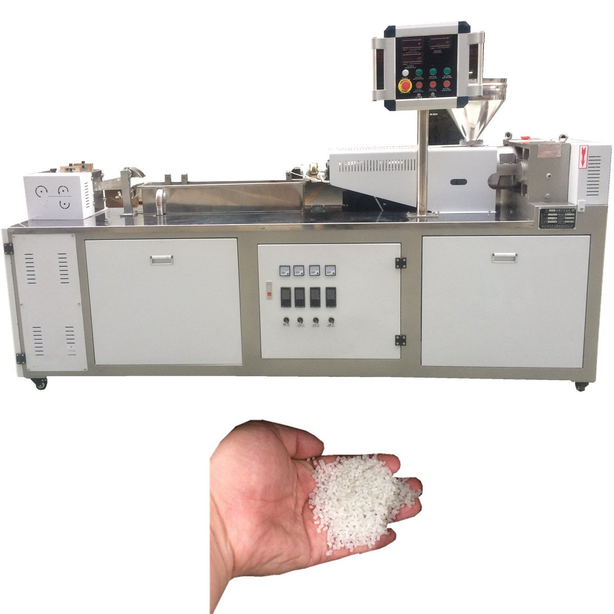 mini cheap price pp pe masterbatch pellet making machine/lab recycle plastic granulator machine cost