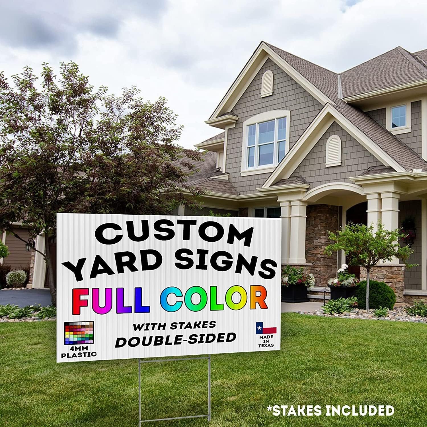 High Quality Outdoor billboard screen printing UV custom print Pp Plastic Hollow Sheets Yard lawn Signs