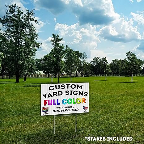 High Quality Outdoor billboard screen printing UV custom print Pp Plastic Hollow Sheets Yard lawn Signs