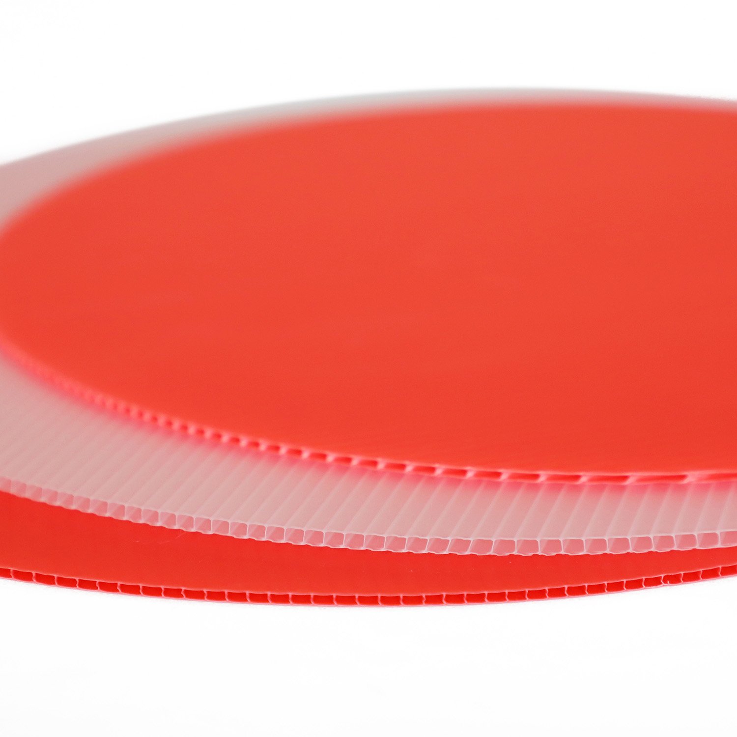 Factory Wholesale 2.5mm 3mm Thickness 1250mm Diameter UV Filter Blue PP Corrugated Coroplast Protecting Plate Circle
