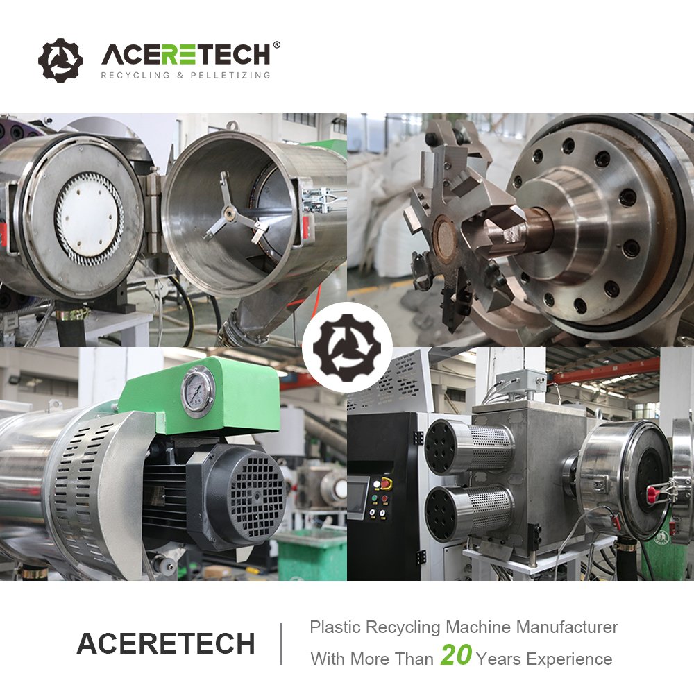Free Accessories 160-1200kg/h Waste PP/PE Film Recycle Plastic PET Bottle Granulator Machine ACS-H
