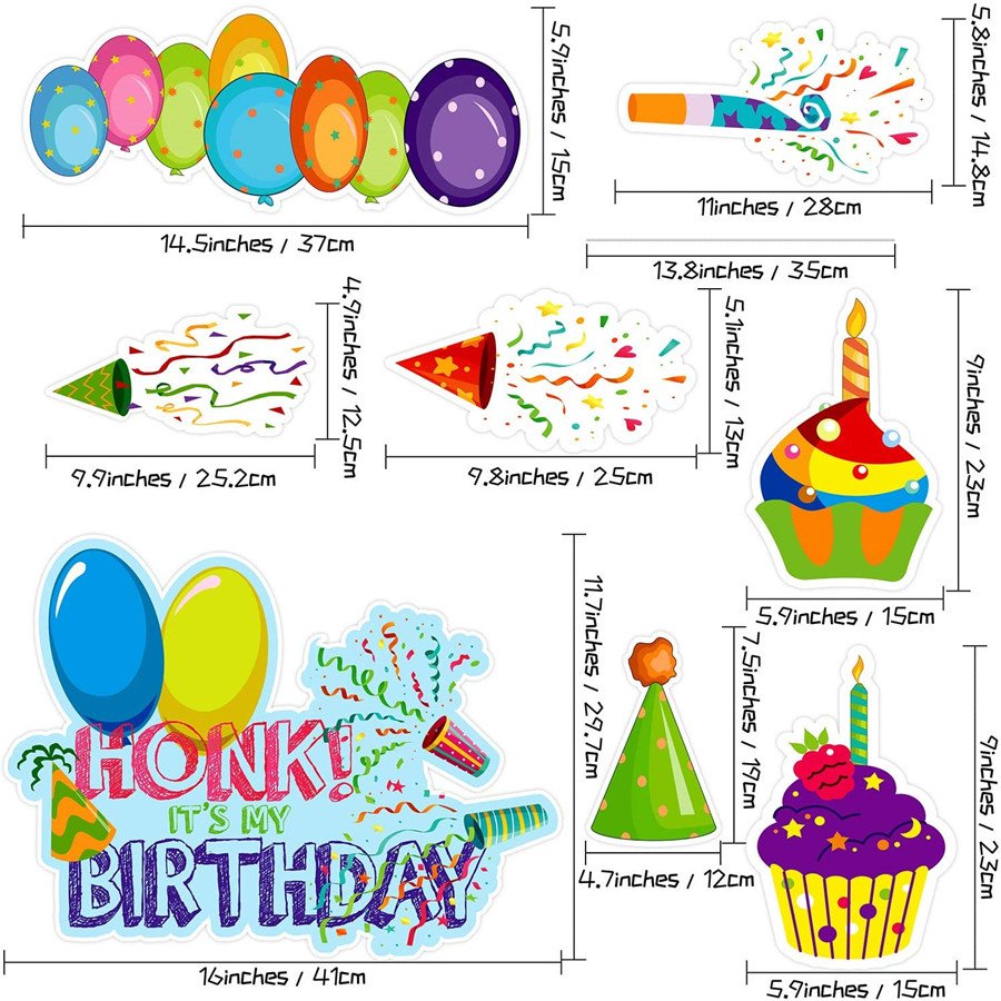 PP Waterproof lawn Sign Happy Birthday Banner Yard sign sets