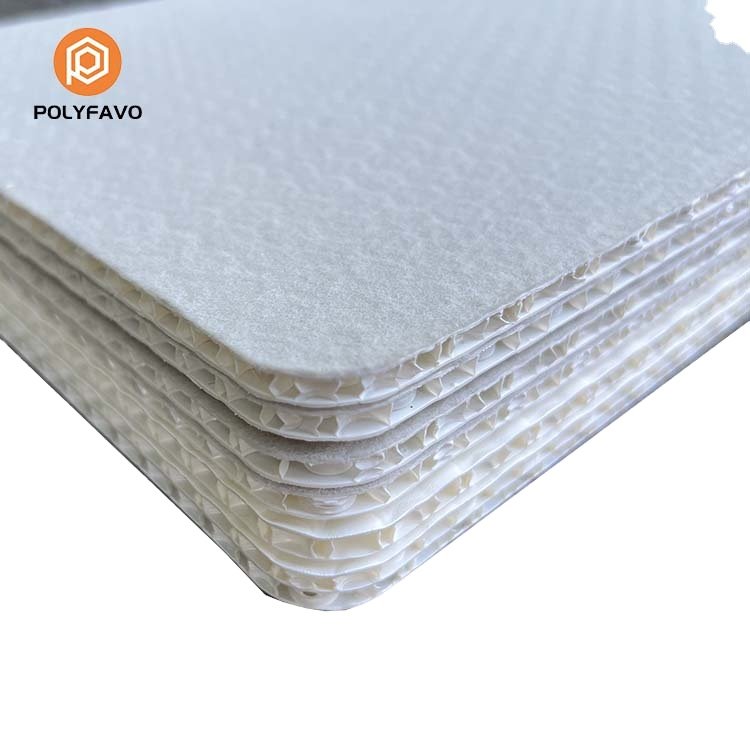 Strong Stiffness PP Honeycomb Bubble Guard Board With Felt For Temporary Floor Protection