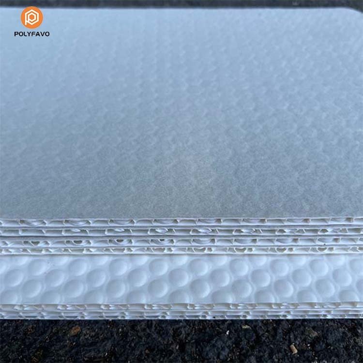 Strong Stiffness PP Honeycomb Bubble Guard Board With Felt For Temporary Floor Protection