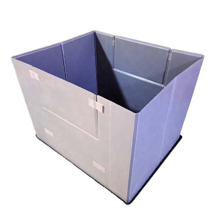 Reusable Industrial Logistic Plastic Sleeve Heavy Duty Large PP Corrugated Pallet Industrial Plastic Foldable Sleeve Pallet Box